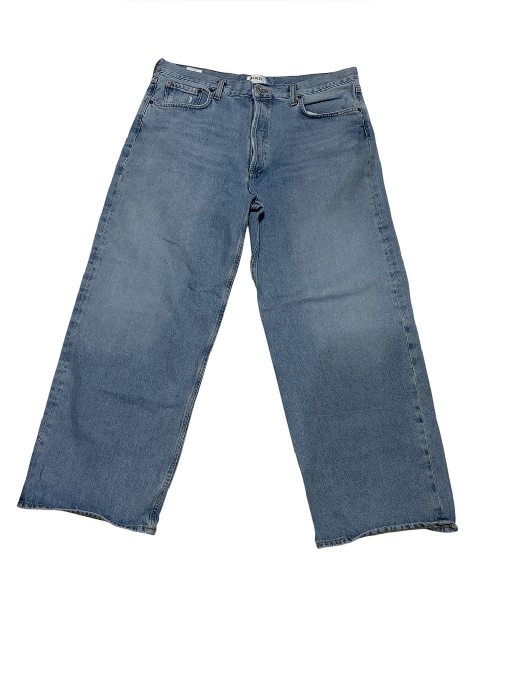 AGOLDE light-wash, wide-leg denim jeans button fly size 33